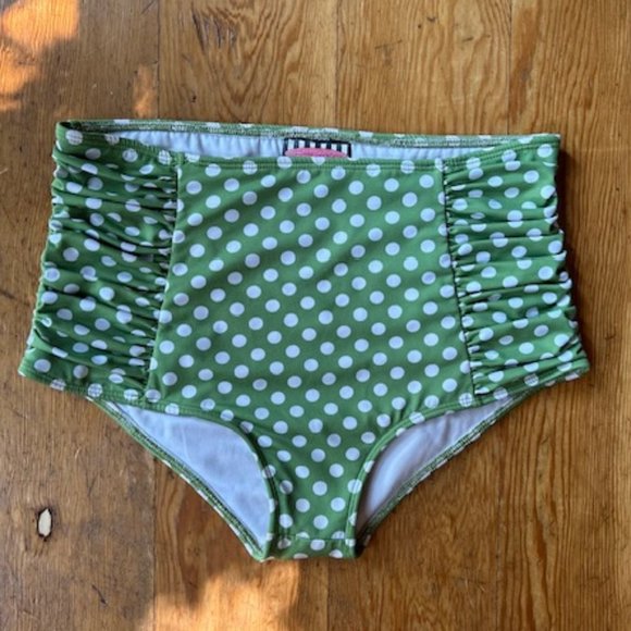 Pinup Couture Polka Dot Swimsuit Bottoms - Picture 1 of 4